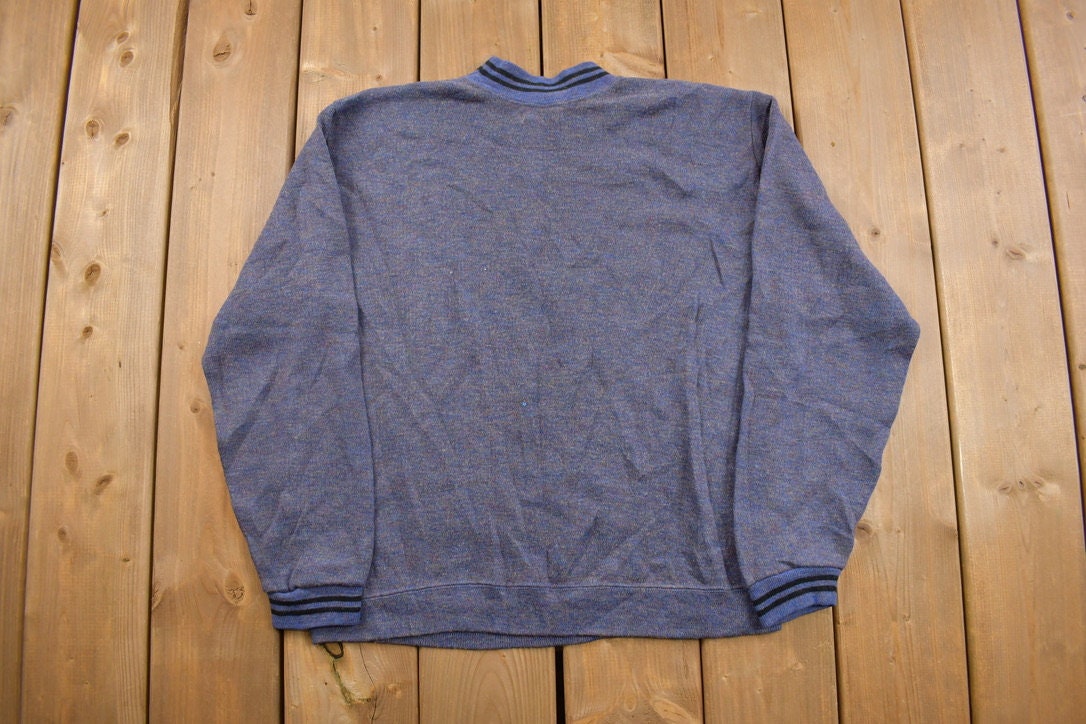 Vintage 1990s Creslan And Rayon Knitted Crewneck Sweater