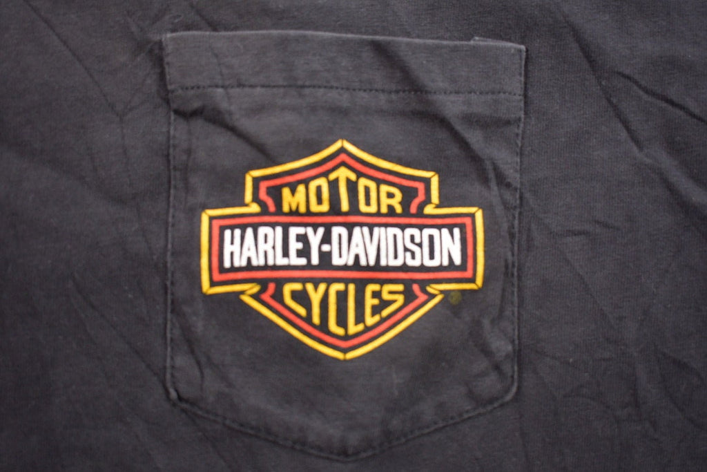 Vintage 1990s Carlton Harley Davidson Mantua Ohio Graphic T-Shirt