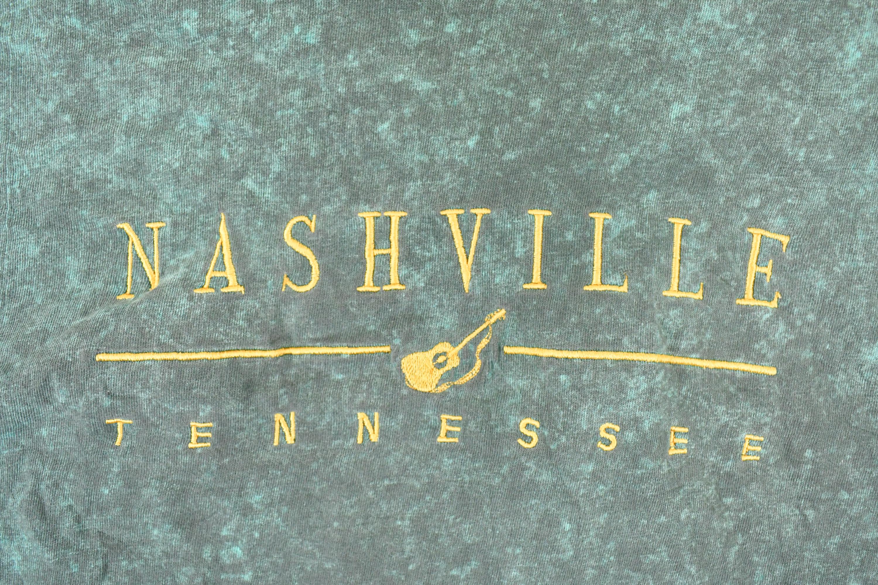 Vintage 1990s Nashville Tennessee Souvenir Travel T-Shirt Men's L