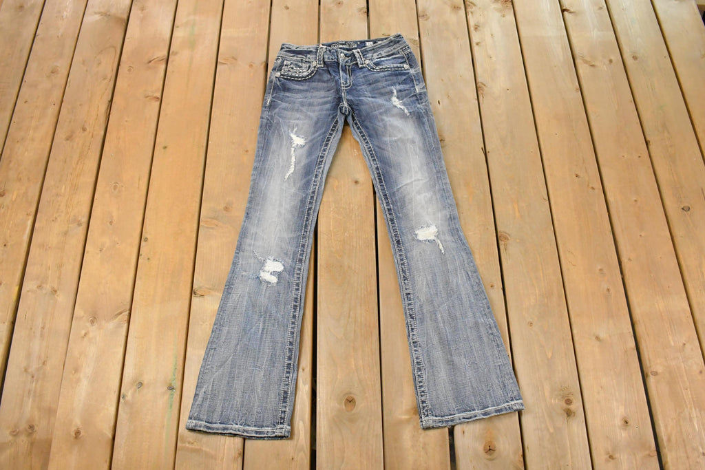Vintage Deadstock Y2K Miss Me Bedazzled Low Rise Jeans Women's Size 26x31