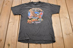 Vintage 1987 Rebel By Choice Harley Davidson Motorcycles Graphic T-Shirt