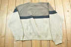 Vintage 1990s Woolrich Colour Block Horizontal Striped Knit Crewneck Sweater