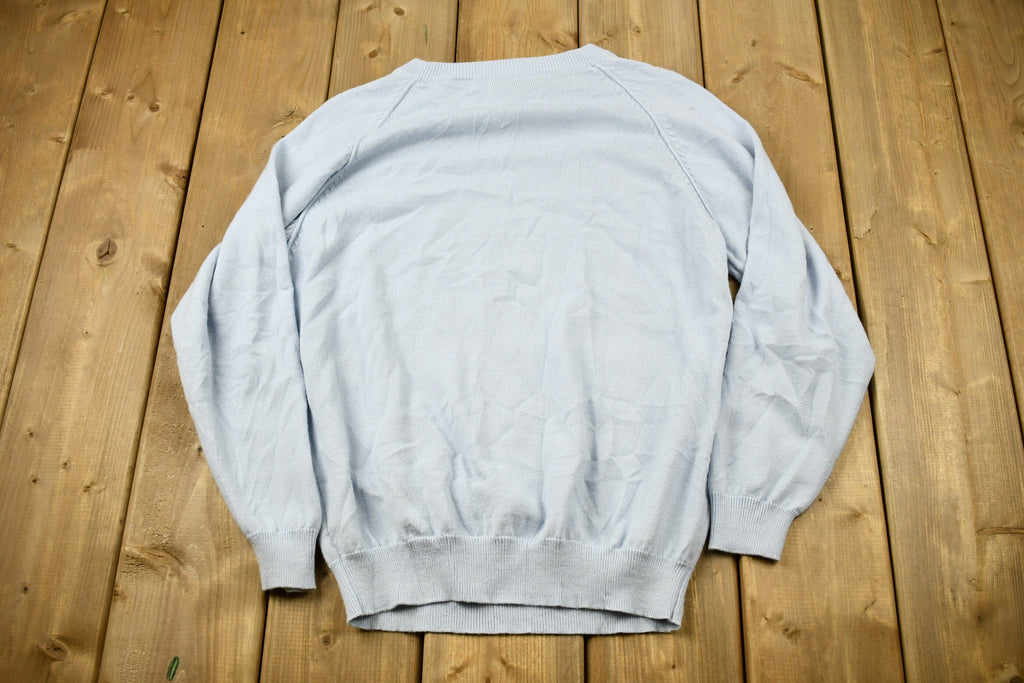 Vintage 1980s Light Blue Blank Raglan Crewneck Sweatshirt