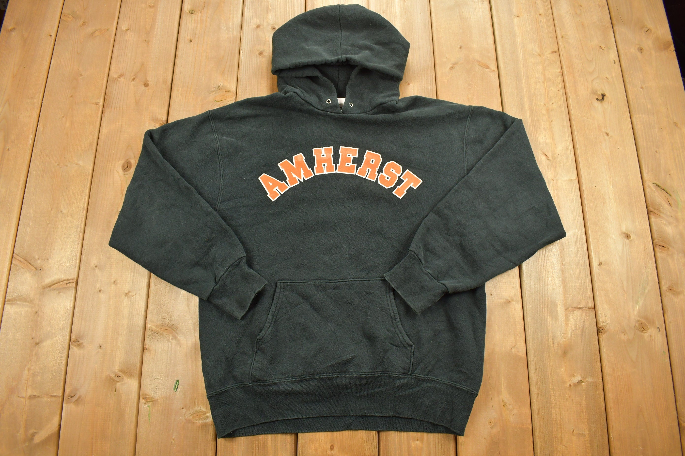 Vintage 1990s Amherst Tigers Basketball Graphic Hoodie
