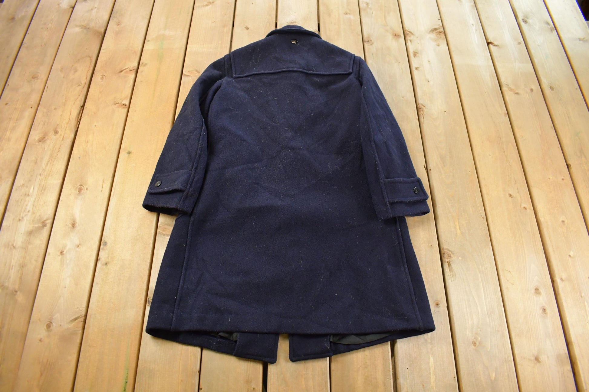 Vintage 1980s Windmill Wool Duffle Coat Men's Medium / 90s Coat / Fish Hooks / Outdoors