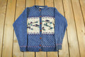 Vintage 1990s Northern Reflections Wool Blend Knit Cardigan Sweater Womens Large