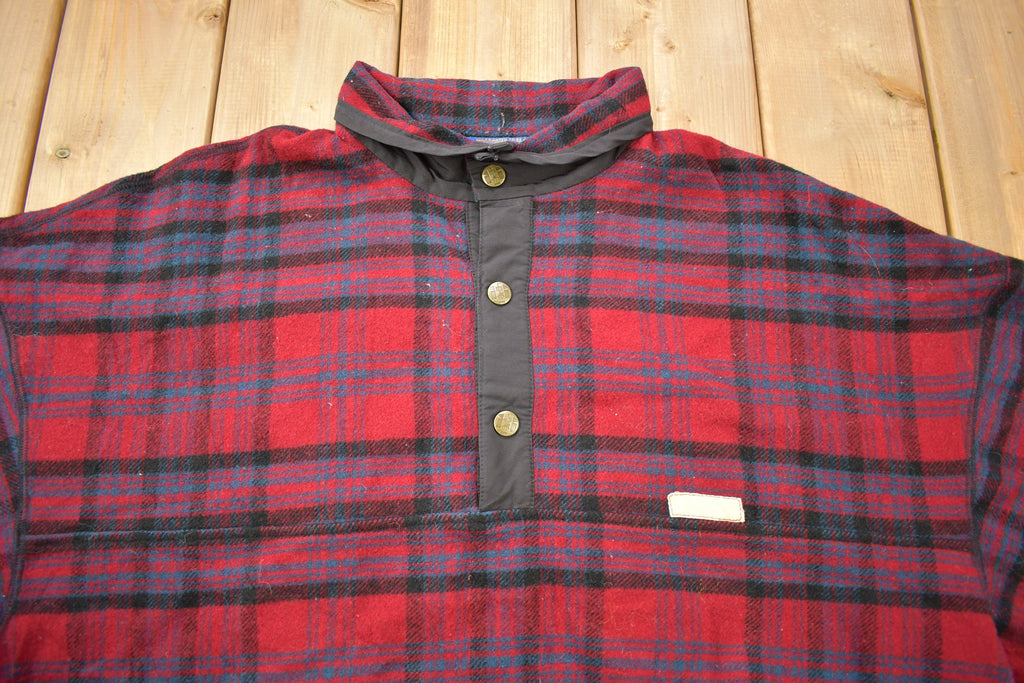 Vintage 1990s Pendleton Plaid T Snap Sweatshirt