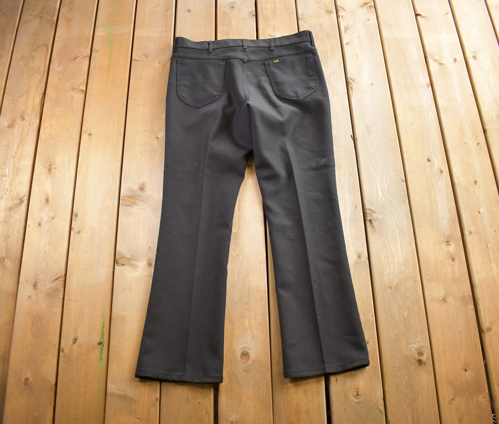 Vintage 1980s Lee Black Slacks Made In USA Size 38x32