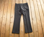 Vintage 1980s Lee Black Slacks Made In USA Size 38x32
