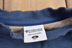 Vintage 1990s Columbia Navy Blue Blank Crewneck Sweatshirt