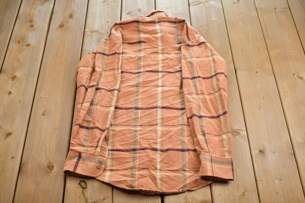 Vintage 1990s Wrangler Western Button Up Rodeo Plaid Shirt