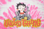 Vintage 2000 Deadstock Betty Boop Wild Thing Biker Motorcycle Tye Dye Cartoon Graphic T-Shirt