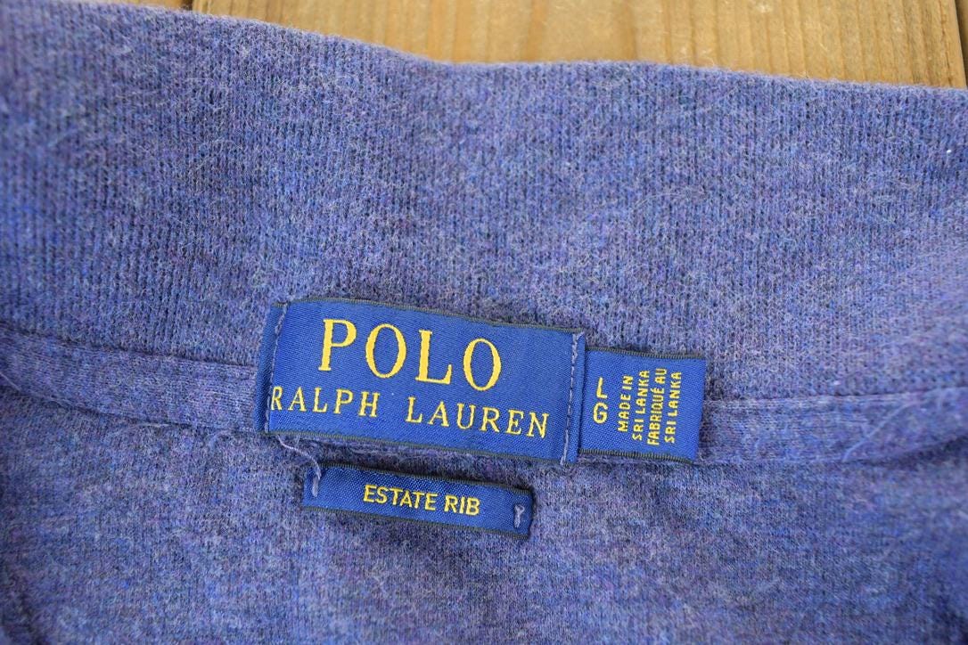 Vintage 1990s Polo Ralph Lauren Quarter Zip Sweatshirt Made In USA