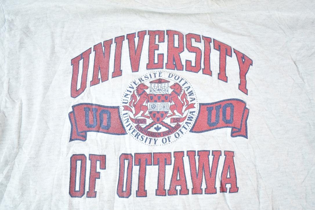 Vintage 1990s University Of Ottawa Collegiate T-Shirt Mens M