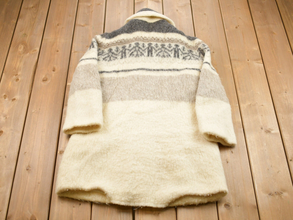 Vintage 1980s Ice Wool 100% Wool Full Zip Jacket
