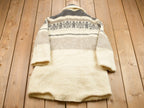 Vintage 1980s Ice Wool 100% Wool Full Zip Jacket
