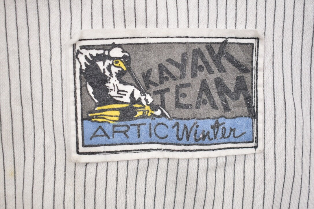 Vintage 1990s Koman Kayak Team Color Block Textured Sweatshirt