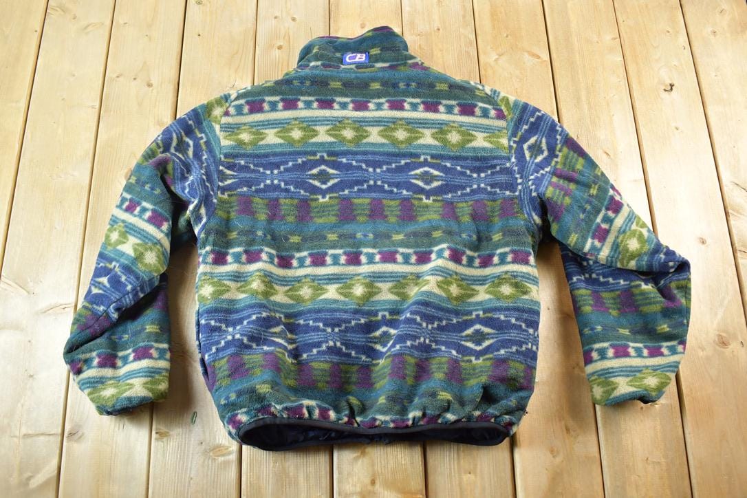 Vintage 1990s Cb Reversible Fleece Outdoorsman Sweater Mens XL