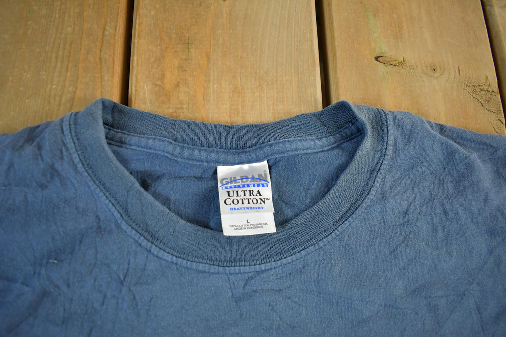Vintage 1990s Boat Potato Fishing Graphic Fisherman T-Shirt Men's Large