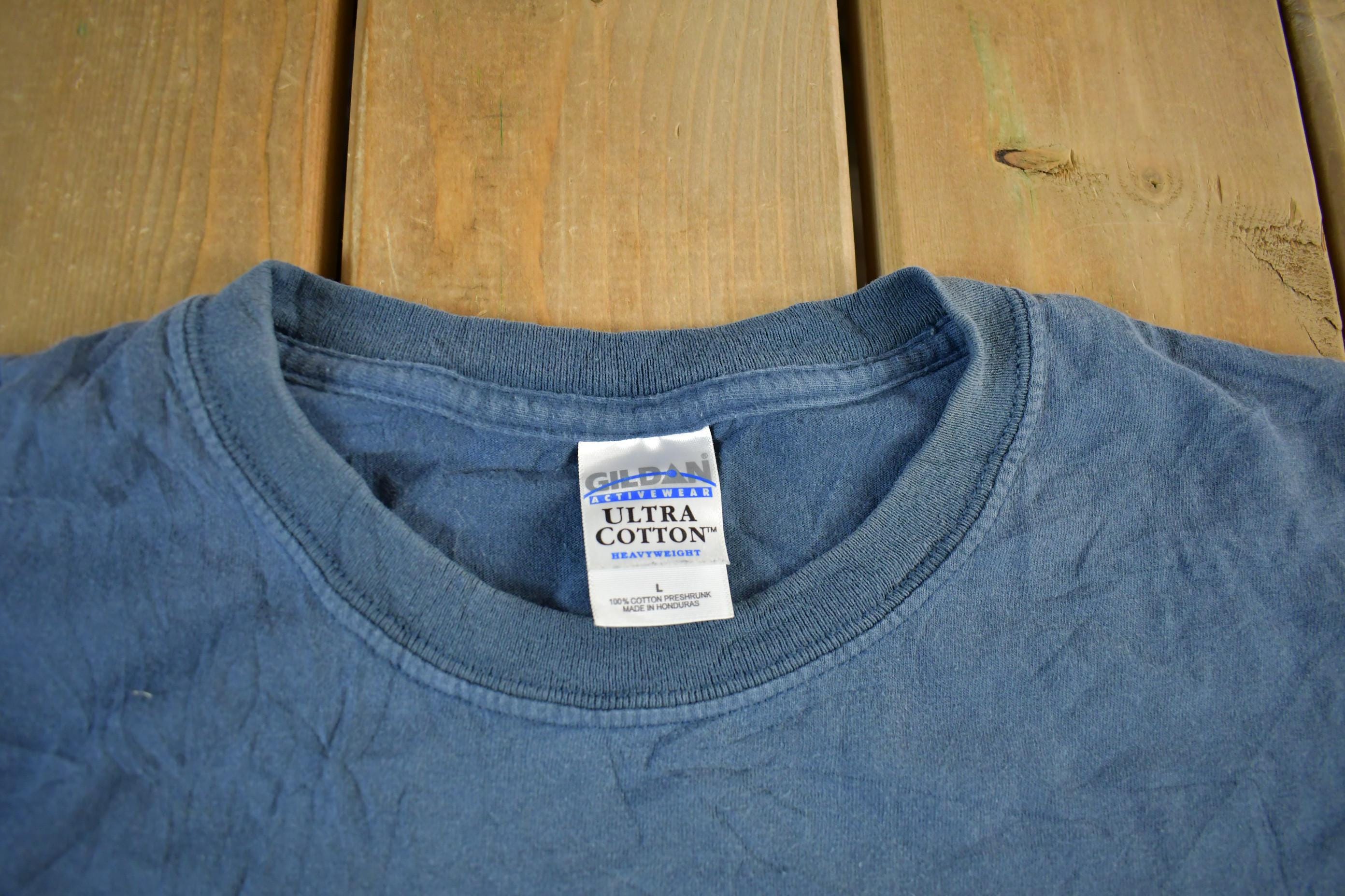 Vintage 1990s Boat Potato Fishing Graphic Fisherman T-Shirt Men's Large