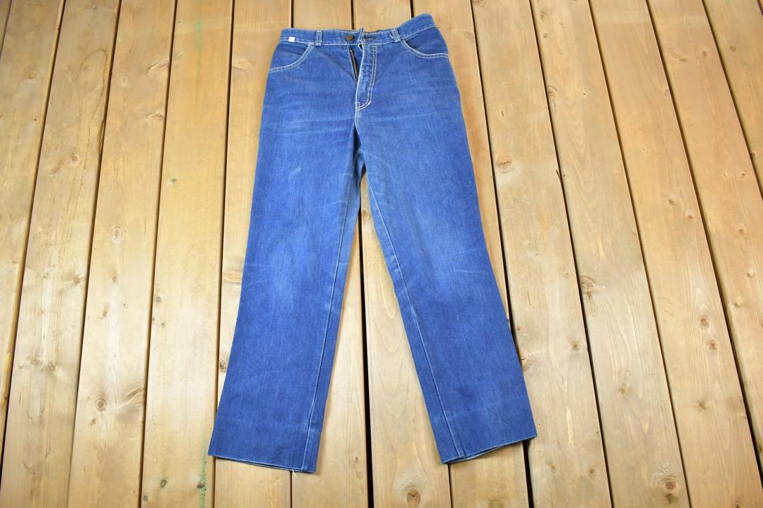 Vintage 1970s Weaver Denim Riveted Jeans Size 28 x 26 Made In USA