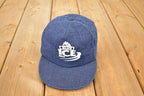 Vintage 1990s Labatt Blue Ice Snapback Trucker Hat / 90's Graphic Print Beer Cap