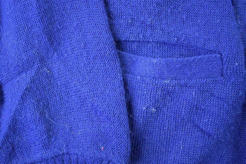 Vintage 1970s Orlon Camous Knit Perfect Mild Distress Cardigan Sweater Made In USA