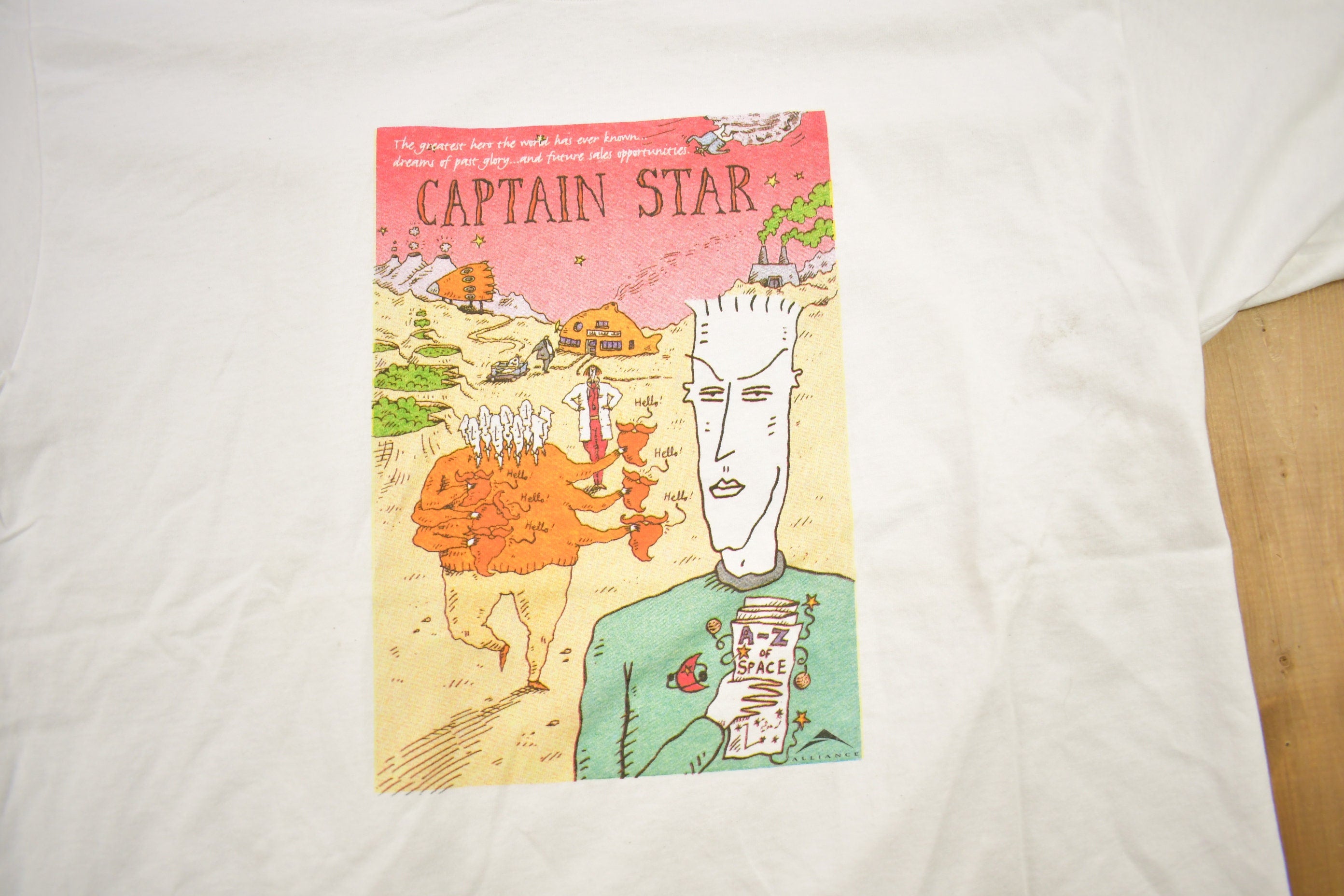 Vintage 1990s Captain Star Comicbook Promo T-shirt