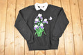 Vintage 1990s Morning Sun Collared Floral Graphic Print Sweatshirt Womens XL