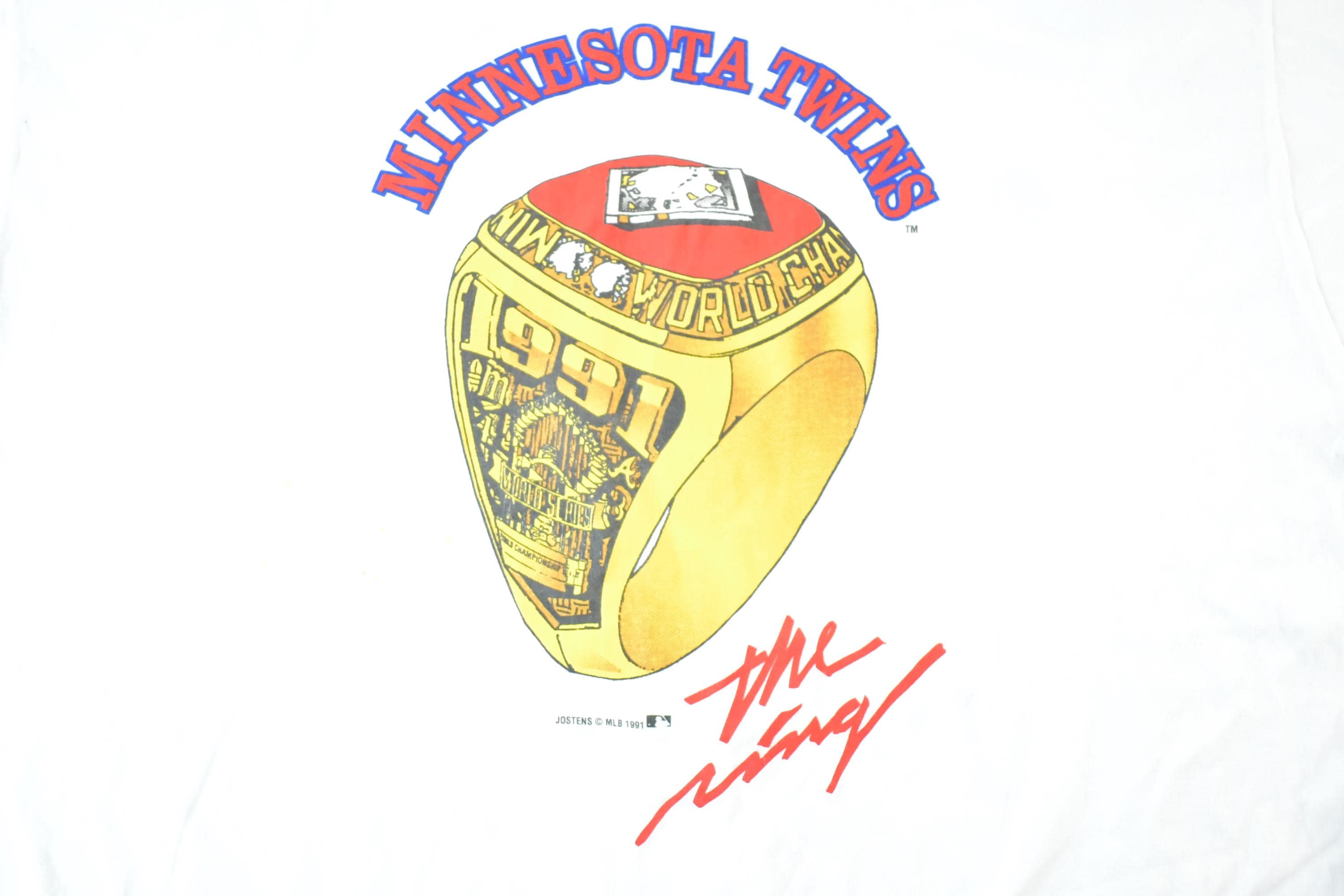 Vintage 1991 Minnesota Twins The Ring Baseball Graphic T-Shirt Mens XXL