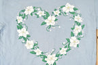 Vintage 1990s Heart Shaped Flower Souvenir Travel T-Shirt Women's M