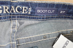Vintage Deadstock Y2K Grace LA Bedazzled Low Rise Jeans Women's Size 27 x 32