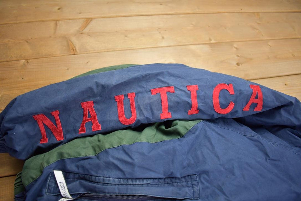 Vintage 1990s Reversible Nautica Expedition Goose Down Puffer Jacket