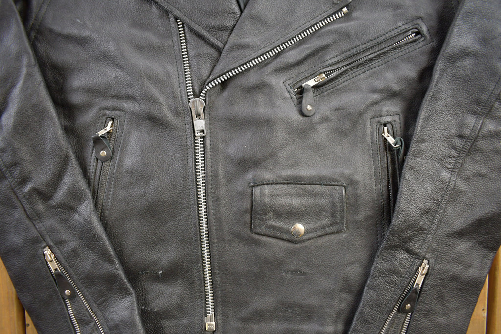 Vintage 1990s Leather Biker Jacket