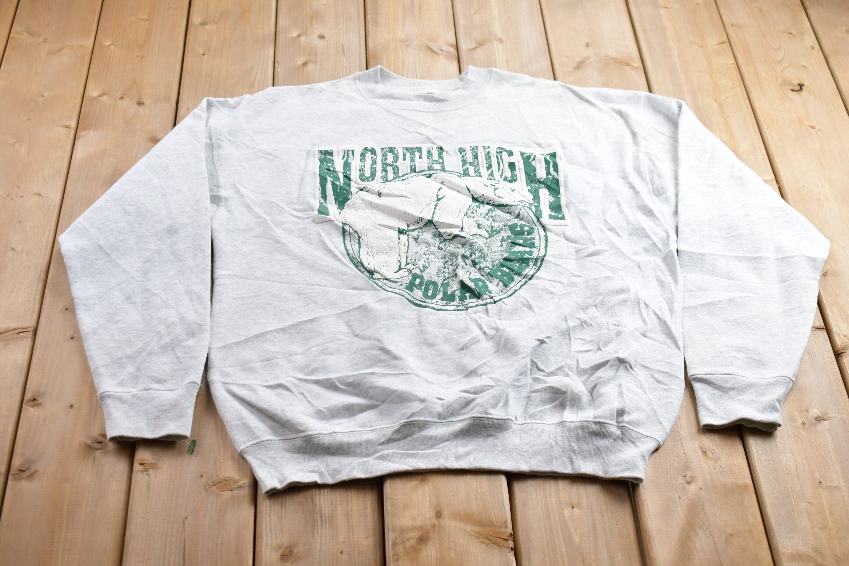 Vintage 1990s North High Polar Bears Collegiate Crewneck Sweatshirt