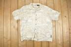 Vintage Y2k Geometric Floral Short Sleeved Button Up Shirt