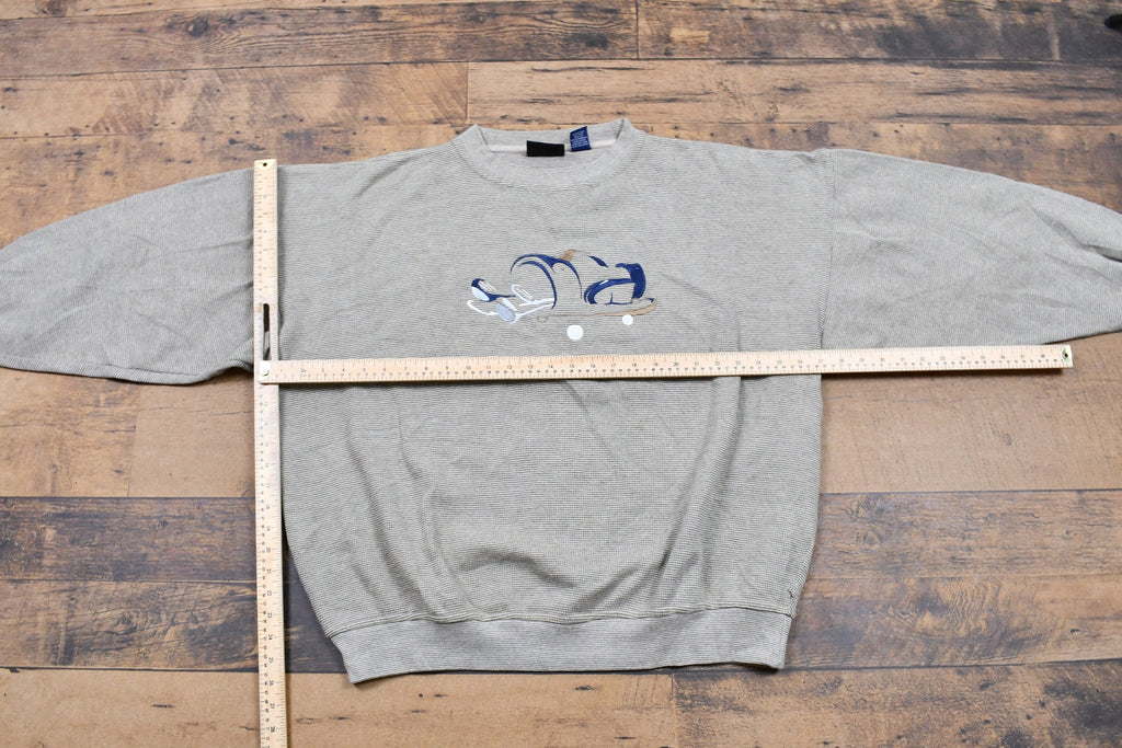 Vintage 1990s Golfing Graphic Embroidered Crewneck