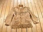 Vintage 1960s Excelled Genuine Leather Western Fringe Jacket