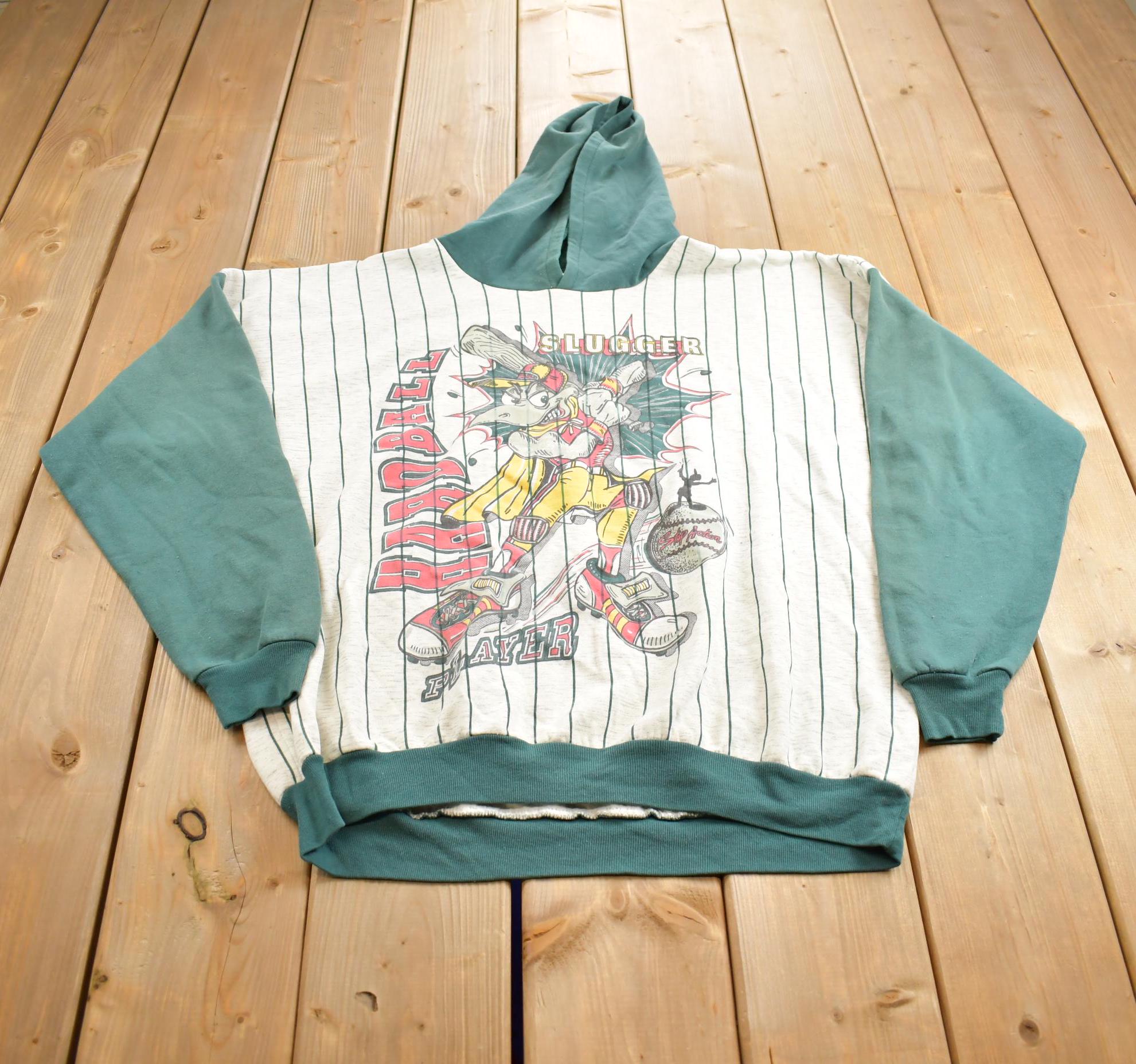 Vintage 1980s Hardball Slugger Graphic Hoodie Made In USA