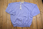 Vintage 1990s Cute Grandma Embroidered Snowman Crewneck Sweater Made In USA