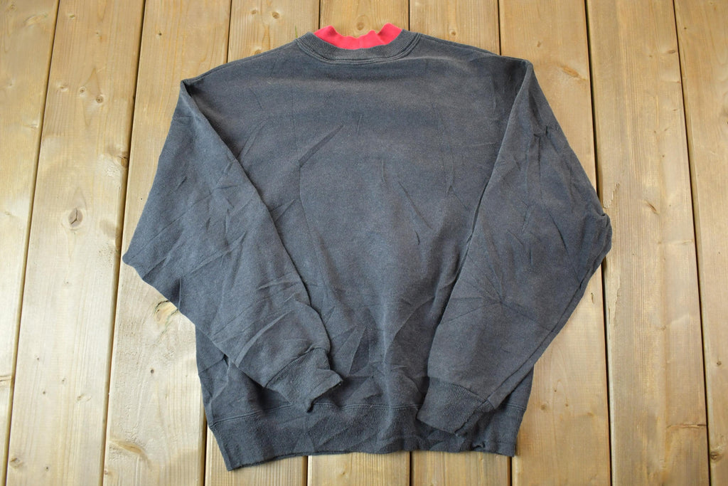 Vintage 1990s Cardinal Double Collar Embroidered Crewneck