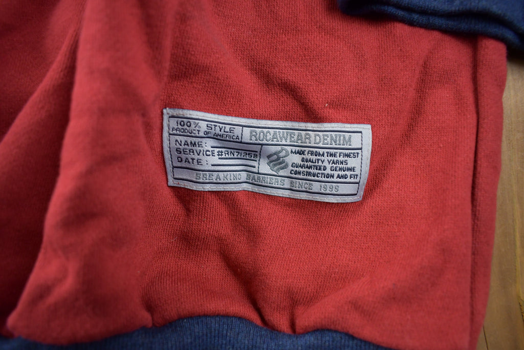 Vintage 1999 Roc A Wear Dead Stock Embroidered Crewneck Sweatshirt Size XXXL