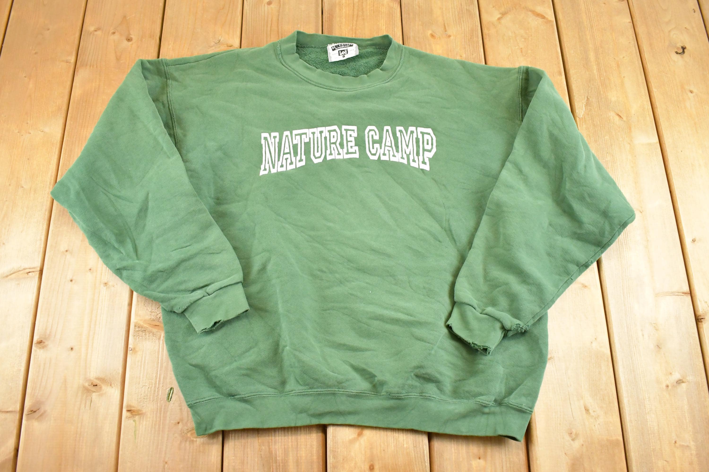 Vintage 1990s Nature Camp Souvenir Crewneck Sweatshirt Men's M / 90s Crewneck / Travel Vacation Sweater