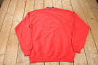 Vintage 1990s Wisconsin Embroidered Double Collar Crewneck Sweatshirt Made In USA