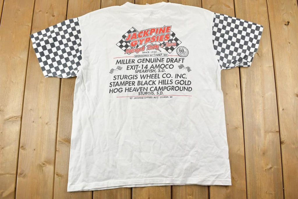 Vintage 1997 Jackpine Gypsies Motocross Racing T-Shirt
