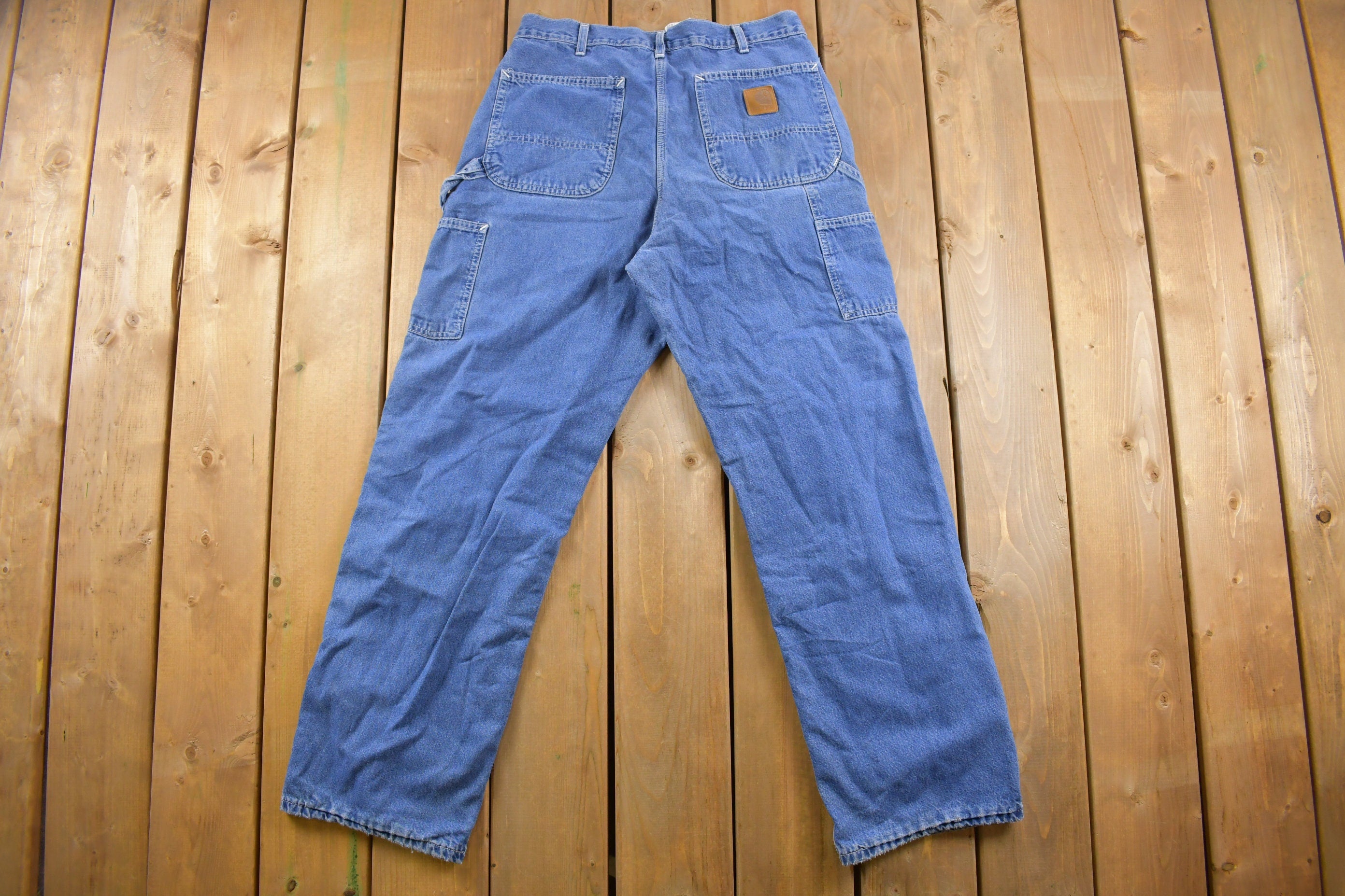 Vintage 1990s Carhartt Lined Carpenter Work Pants Size 31 x 31