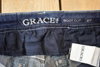 Vintage Deadstock Y2K Grace LA Bedazzled Low Rise Jeans Women's Size 27 x 32