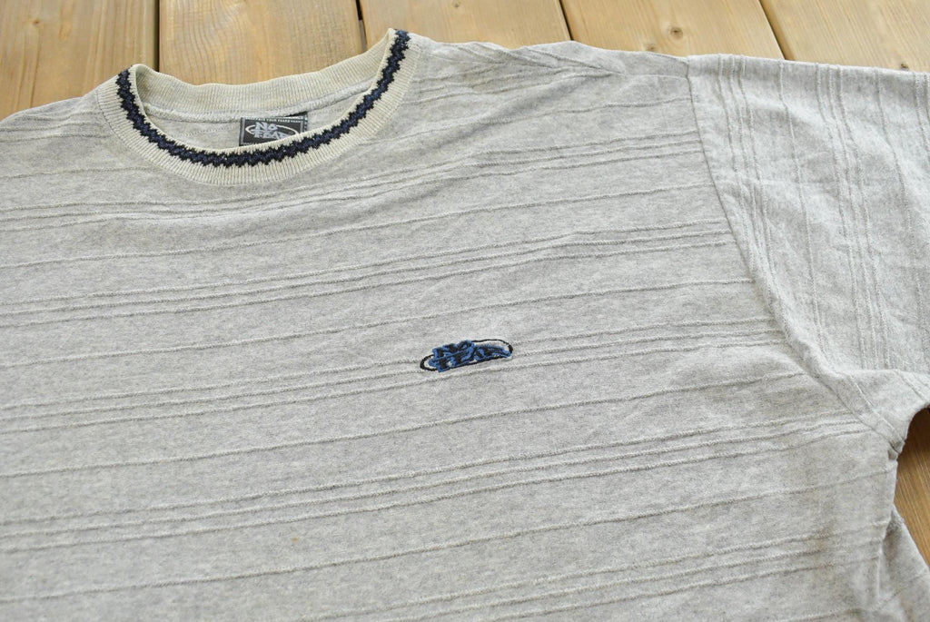 Vintage Y2K No Fear Textured Striped T-Shirt Mens XL / Streetwear / 2000s Shirt / 00s Tee / Skate / Hypebeast