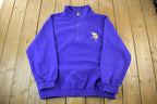 Vintage 1990s Minnesota Vikings Fleece Quarter Zip NFL Sweater Mens XL