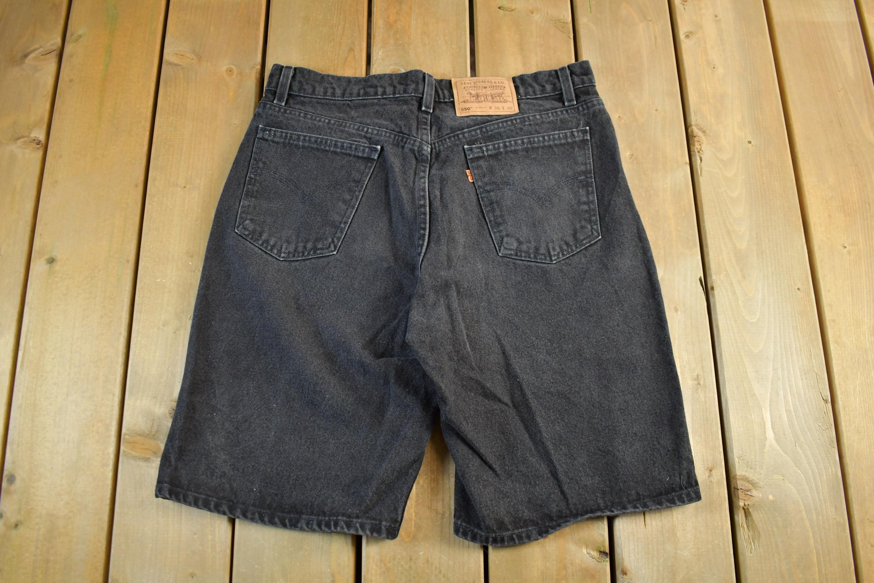 Vintage 1990s Levi's 550 Orange Tab Denim Jean Shorts 34